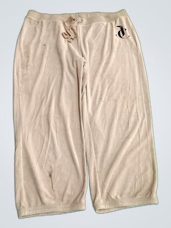 Juicy Couture Cream Velour Sweatpants