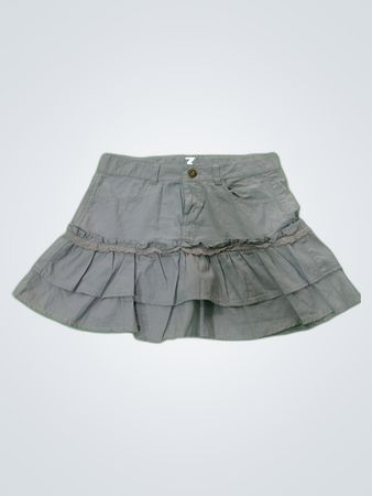 Gray Ruffled Skirt