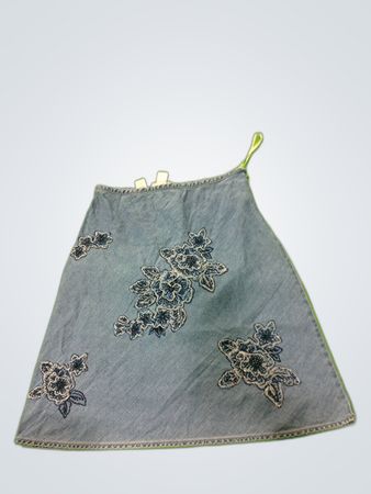 Jones New York Sport Embroidered Denim Skirt