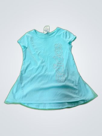 Adidas Light Blue Girls' Flared T-Shirt Dress