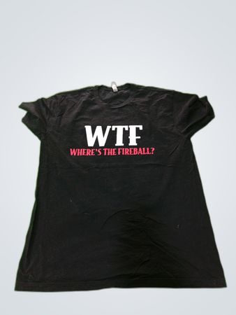 Black T-Shirt with Fireball Design
