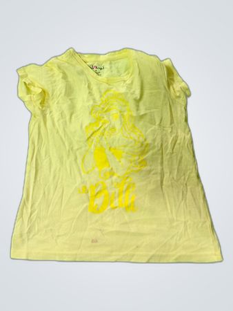 Pink Angel Girl's Yellow Graphic T-Shirt