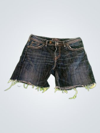 Silver Natsuki Denim Shorts