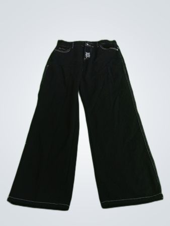 Black Jeans with White Designs