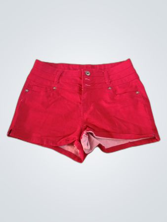 Red Cotton Shorts