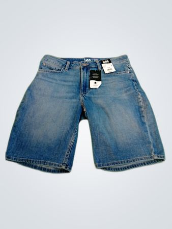 Lee Regular Fit Bermuda Denim Shorts Mid Rise
