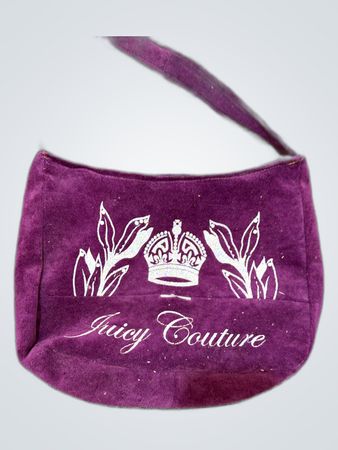 Upcycled Juicy Couture Purple Velour Shoulder Bag