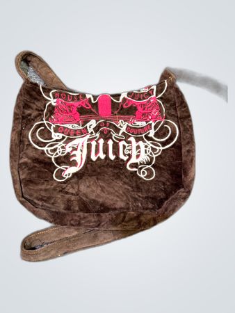 Upcycled Juicy Couture Embroidered Shoulder Bag