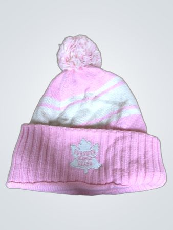 Roots Athletics NHL Pink und Weiße Gestreifte Pom Beanie