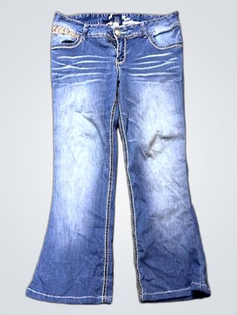 Amethyst Jeans Damen Größe 13 regulär blaue Denim Flare Jeans