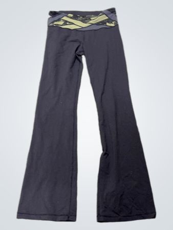 Lululemon Black Yoga Pants with Camo Waistband