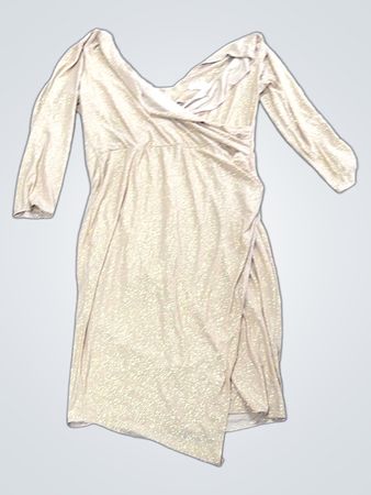 Gold Funkel Langarmkleid