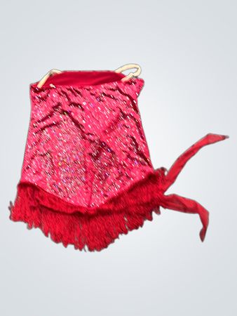 Rotes Perlenfransen Kleid