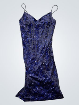 Blaues Paillettenkleid