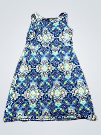 Halens Blau gemustertes Kleid
