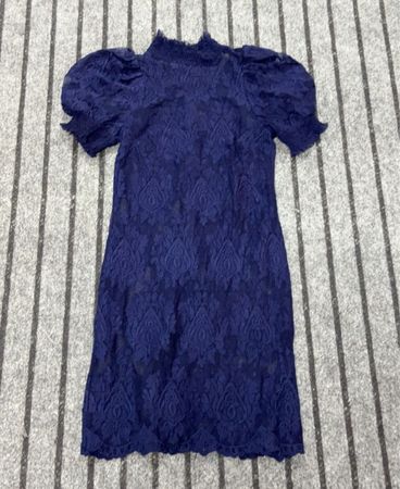 Navy-Spitzenkleid