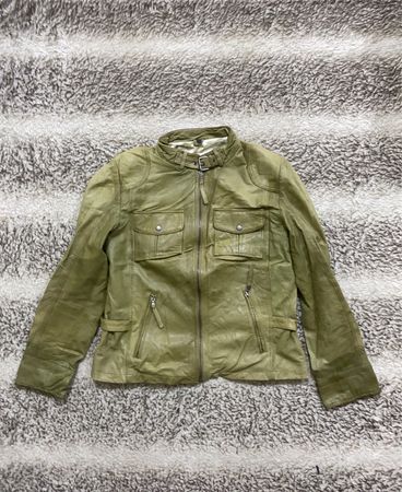 Olive Green Leather Jacket