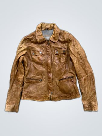 Eichenholz Lederjacke