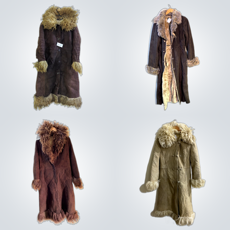 Fur Coats Bundle Moda Times Reserved 6pcs Mix Fur Trimmed Shearling Suede Jackets