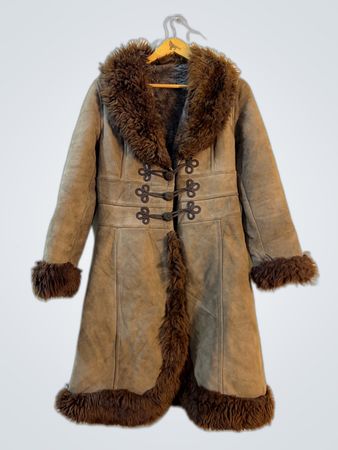 Brown Fur-Trimmed Coat