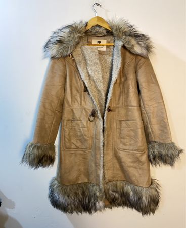 River Island Faux Fur Trimmed Coat