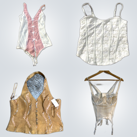 Ensemble de corsets en dentelle et satin - Lot mixte de 6 tops bustiers pour femmes