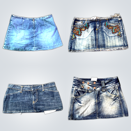 Denim mini skirt