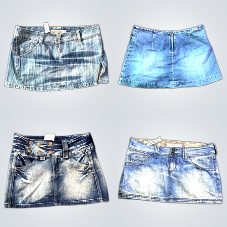 Denim mini skirt