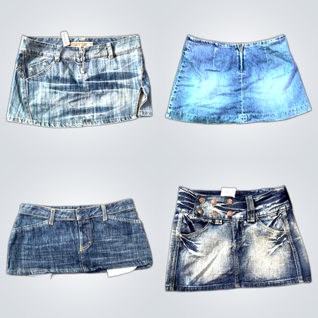 Denim mini skirt