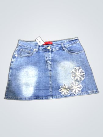 WANT Denim Mini Skirt