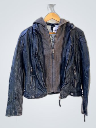 G-Star Leder Kapuzenjacke