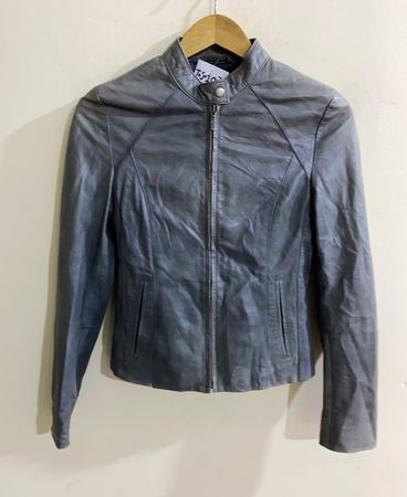 Grey Leather Jacket