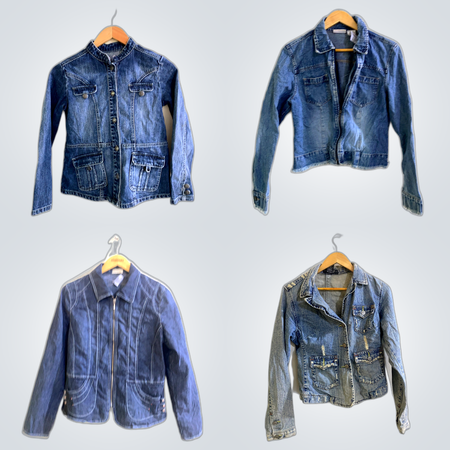 Y2K Denim Racer Jacket