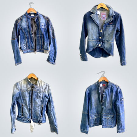 Veste militaire en denim Y2K