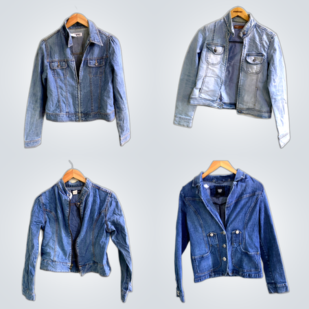 Y2K Denim Military Jacket