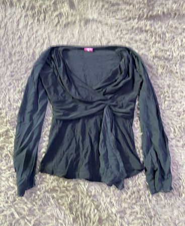 Sen Tekstil Grey Wrap Blouse