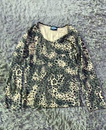 Blooms Leopard Print Long Sleeve Blouse