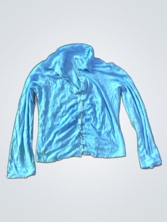 Liquid Blue Silk Blouse