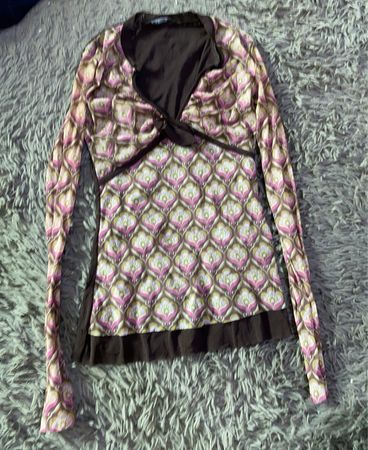 Extynyn Printed Wrap Blouse