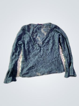 Fishbone Sheer Lace Blouse