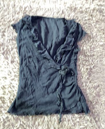 Black Ruffle Blouse