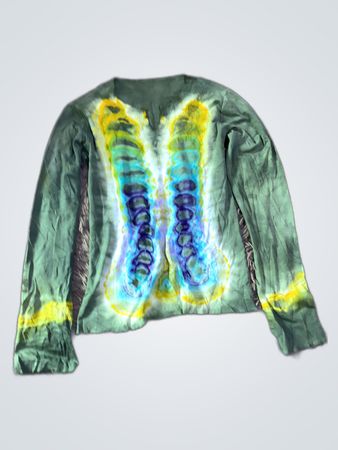 Green Tie-Dye Long Sleeve Shirt