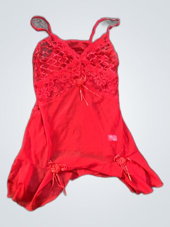 Red Lace Trim Camisole