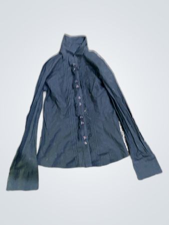 Black Ruffle Blouse