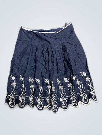 Blue Embroidered Skirt