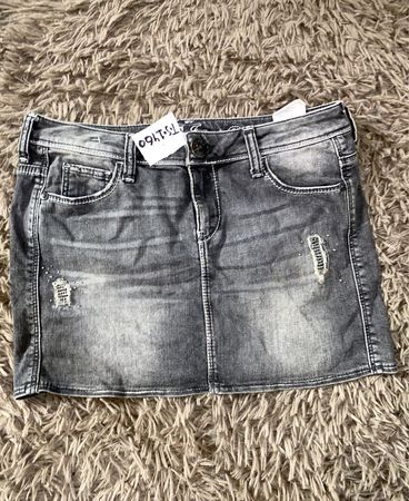 Jupe mini en denim usé Guess