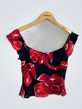 Blouse with Red Flowers