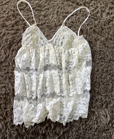 White Lace Camisole Top