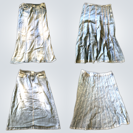 Denim Skirt Bundle - 10 Piece Mix of GAP & More Denim Skirts