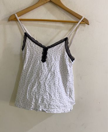 White Polka Dot Tank Top